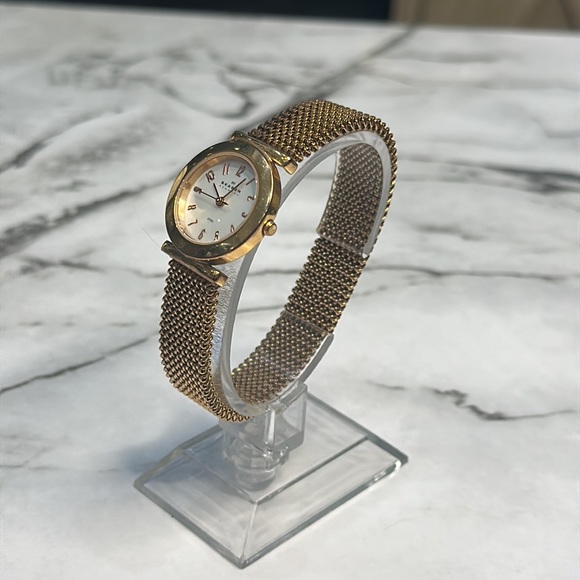 Skagen Denmark 107SRR1 Bronze Gold Tone Quartz Analog Watch - Picture 4 of 8